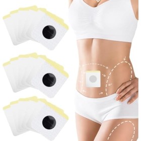 Votvlog 30 Patch Mince, Minceur Patch, Poids Perdant Patch Abdomen Minceur Soins de Santé Nombril Autocollant pour la Brûlure