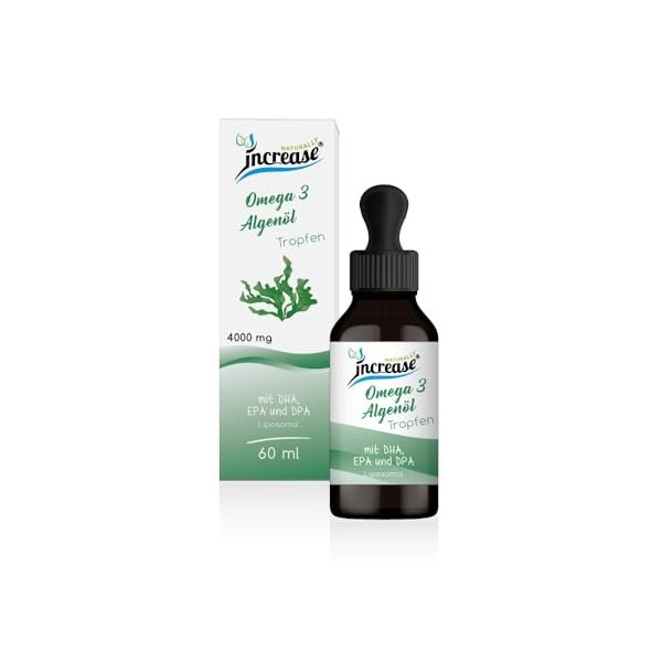 Gouttes dhuile dalgues liposomale oméga 3 hautement dosée – 120 000 mg dhuile dalgues oméga 3 par paquet 4000 mg dhuil