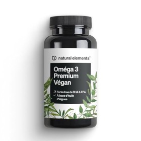 Oméga 3 Premium Végane – 60 capsules – 2000mg huile d’algues, 800mg DHA et 400mg EPA par dose journalière – végane – hautemen