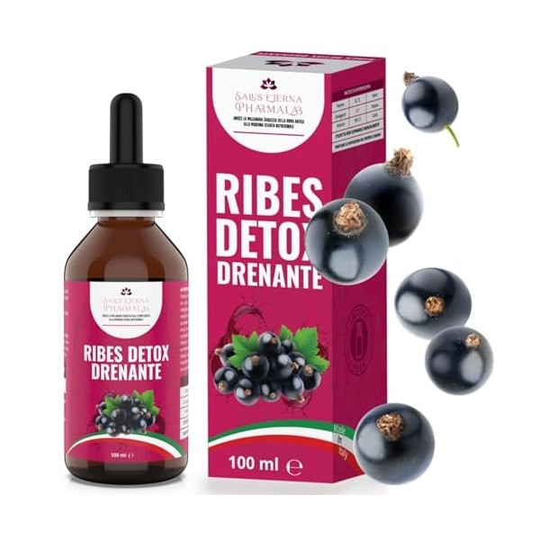 Salus Eterna Cassis Nigrum Detox Drainant Forte 100 ml – Purification naturelle pour foie et reins, antioxydant et diurétique