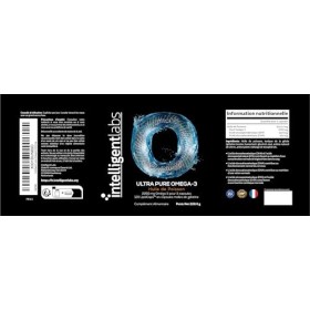 Intelligent Labs Oméga 3 Ultra Pure | 2250 mg dOméga 3 par 3 gélules | Huile de poisson triglycéride supérieure raffinée pou