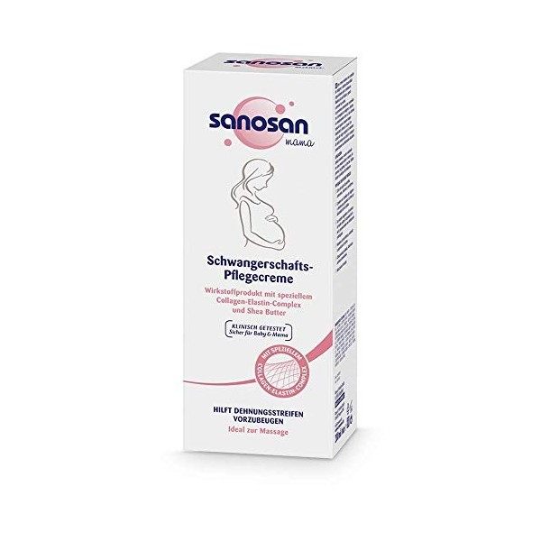 sanosan Creme anti vergeture grossesse - anti vergeture grossesse - Crème anti vergetures grossesse sans huile de paraffine, 