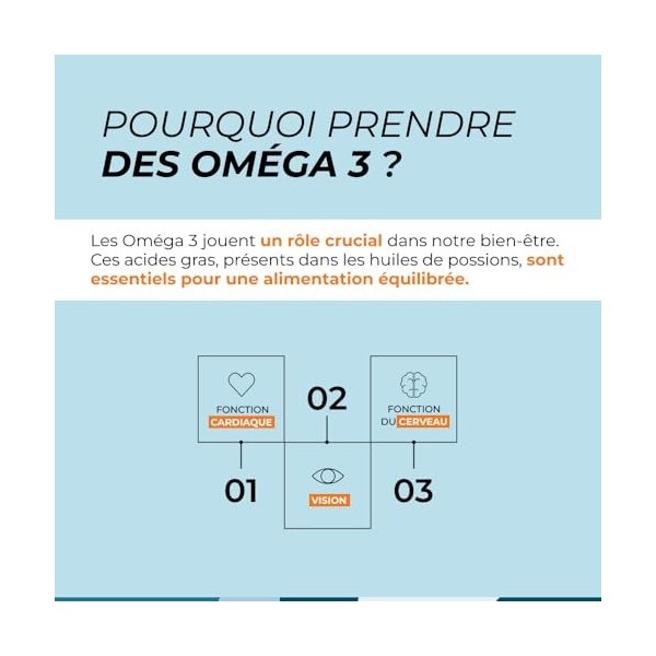 Oméga 3 - CUURE - OMEGAVIE® Huile de Poisson Sauvage - 3 Brevets - 60 jours - Capsule Licaps - Concentration Optimale en DHA 