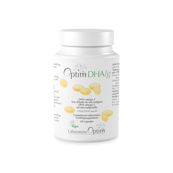 Omega 3 Vegan DHA Huile dAlgue Origine Durable | Hautement Dosé 250mg DHA par capsule | Complément Alimentaire Oméga-3 – 6