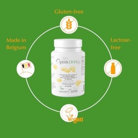 Omega 3 Vegan DHA Huile dAlgue Origine Durable | Hautement Dosé 250mg DHA par capsule | Complément Alimentaire Oméga-3 – 6