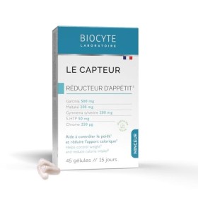 BIOCYTE Le Capteur - Minceur, Contrôle du Poids, Réduit la Sensation dAppétit et Apport Calorique - Garnicia, Maïtaké, Gymne