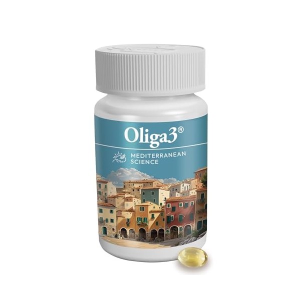 Omega-3 EPA DHA avec Huile dOlive, Vitamines D et E | Complément Premium pour la Santé Cardiovasculaire et Cognitive | 30 Gé