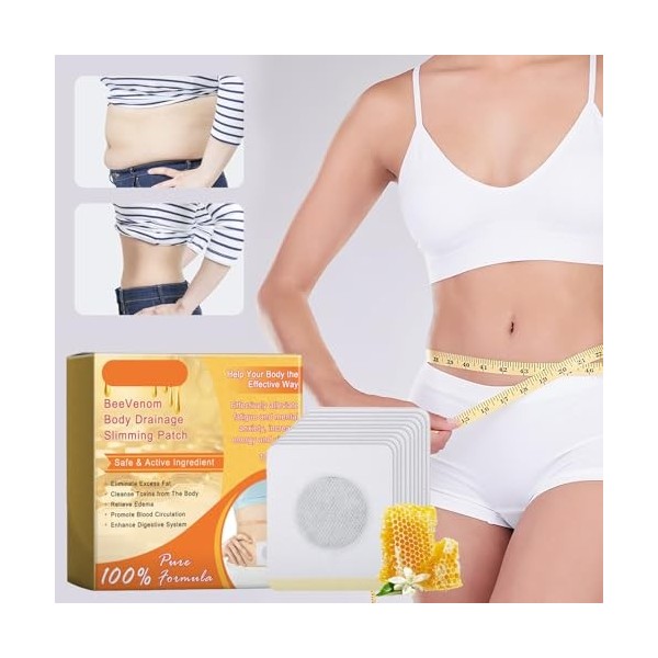 Lot de 40 pansements au venin dabeille, naturels Bee Venom, pour accélérer le métabolisme, brûler les graisses sur le ventre