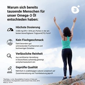 omega3zone Huile Omega-3 Premium avec Vitamine D3 K2 - Huile de poisson à haute dose avec Vitamine D3K2 - All-trans MK-7 K2 –