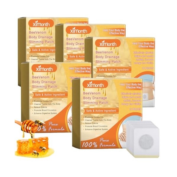 Lot de 50 pansements de venin dabeille pour perdre du poids - Pour les personnes de tous âges.