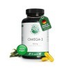 Oméga 3 Vegan - 3336 mg dHuile dAlgues - 1000 mg DHA & 500 mg EPA par Dose - Sans Métaux Lourds - 80 Capsules - Fabriqué en