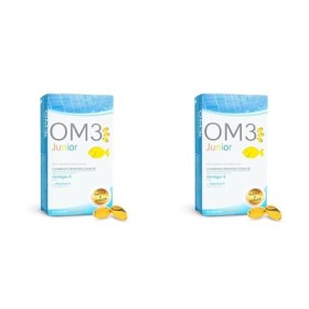 OM3 - Junior- Huile de poissons concentrée à 65% dOméga-3 et de Vitamine D-Pour enfants et adolescents- 45 capsules à avaler