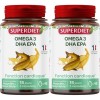 SUPERDIET® - OMÉGA 3 - DHA - EPA - Fonction cardiaque - Huile de poisson sauvage - Nutrithérapie - Conditionné en France - 45