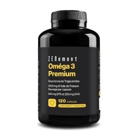 Omega 3 Premium - Triglycérides pour une Absorption Optimale - 1000 mg EPA + 500 mg DHA par Dose - Huile de Poisson Sauvage C