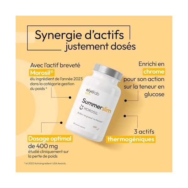 Brûleur de Graisse au MOROSIL® 400mg Breveté | Efficacité Prouvée | Formule Unique avec Kola + Piment + Guarana | Perte de Po