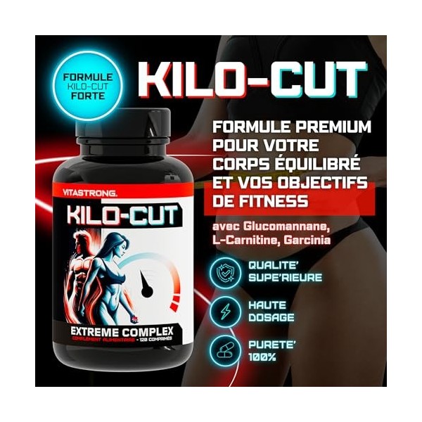 Kilo-Cut pour des Résultats Esthétiques, Solution de Nouvelle Génération - Synergie de Garcinia, Matcha, L-Carnitine, Choline