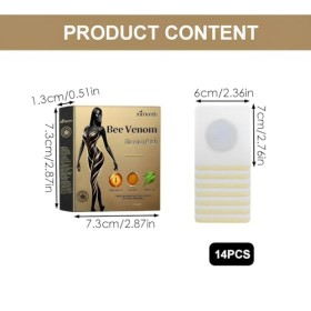 14 pcs Todahoff Patch Venin Abeille, Patch Venin Abeille Todahof, Patch Venin Abeille, Patch Bee Venom, Convient aux Femmes e