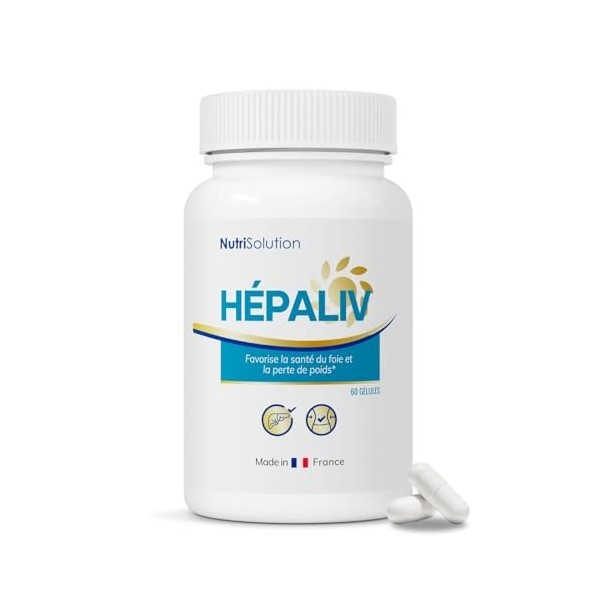HépaLiv par Nutrisolution | Soutient la Santé du Foie & Perte de Poids | Brûleur de Graisse Puissant | Avec Safran, Romarin,