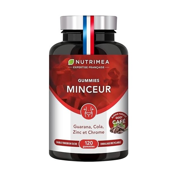GUMMIES PERTE DE POIDS – Chrome, Cola, Guarana & Zinc – Alternative Minceur au Morosil – Contrôle de la Glycémie – Goût Café,