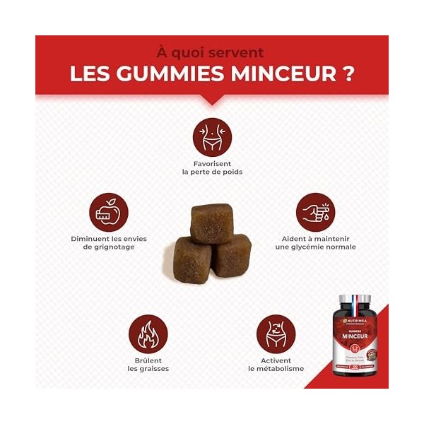 GUMMIES PERTE DE POIDS – Chrome, Cola, Guarana & Zinc – Alternative Minceur au Morosil – Contrôle de la Glycémie – Goût Café,