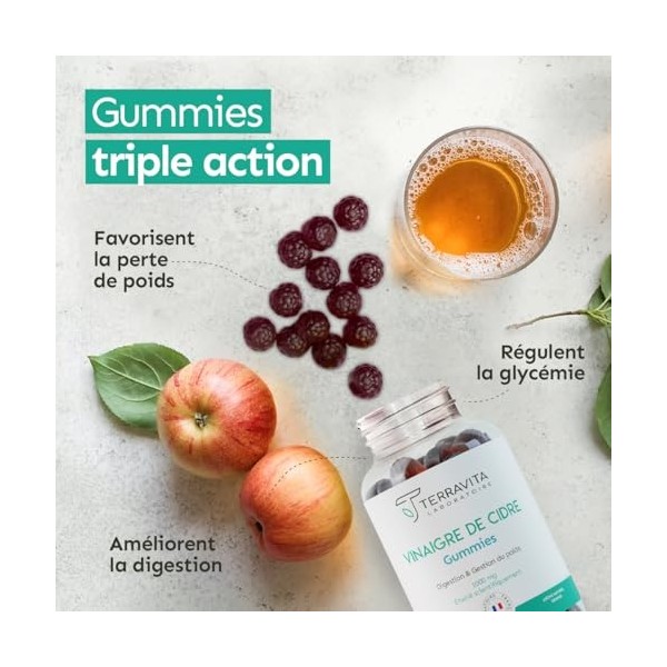 Gummies MOROSIL® + Vinaigre de Cidre | Perte de Poids - Digestion - Bruleur de Graisse Puissant | Morosil® issu d’Orange Sang