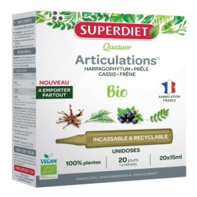 SUPERDIET - QUATUOR ARTICULATIONS - Bon fonctionnement articulaire - Format nomade - 20 unidoses de 15 ml