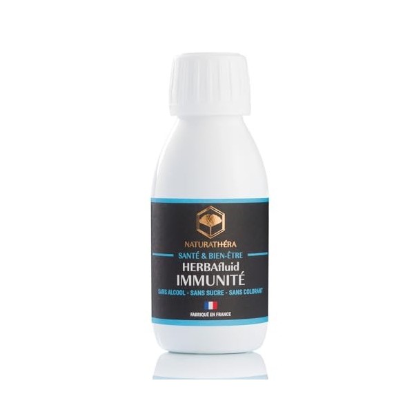 Naturathéra HERBAFLUID IMMUNITÉ - Complément Alimentaire Naturel pour le Système Immunitaire, à base de plantes - 125 ml - Fa
