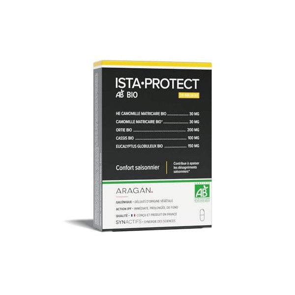 ARAGAN - Synactifs - IstaProtect Bio - Complément Alimentaire Respiration - Cassis, Ortie, Eucalyptus, Camomille, Huile Essen