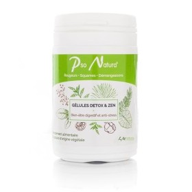 PSO NATURA Gélules Détox & Zen - 60 gélules contre la survenance des problèmes de peau psoriasis, eczéma, acné - ingrédient
