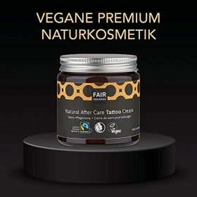 Fair Squared Vegan Natural After Care Tattoo Cream 100 ml - Natural Cosmetics After Tattoo Care Moisture - Fairtrade & Vegan 