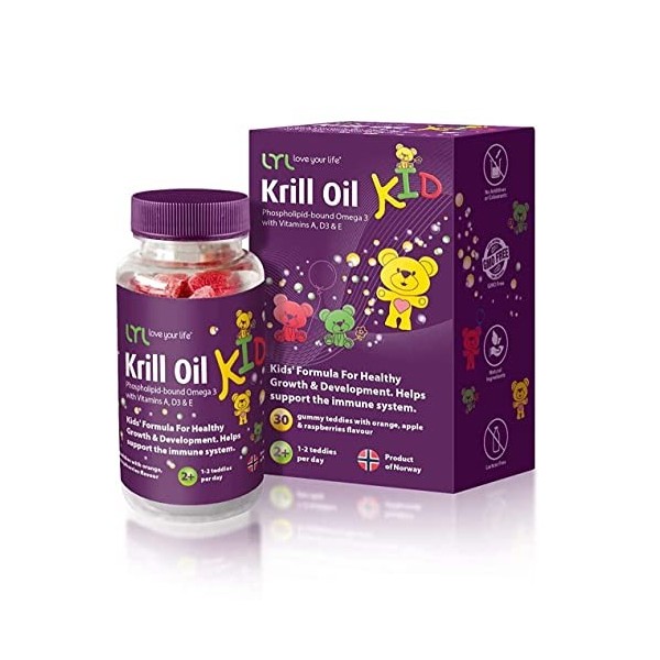 Ours Gélifiés Omega-3 pour Enfants - LYL Krill Oil KID