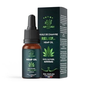 ARTISAM | Meilleur Huile de Graines de Chanvre Sativa PURE H 40% 4000mg Pressée à Froid 10 ml | Bio | Formule Premium Made in