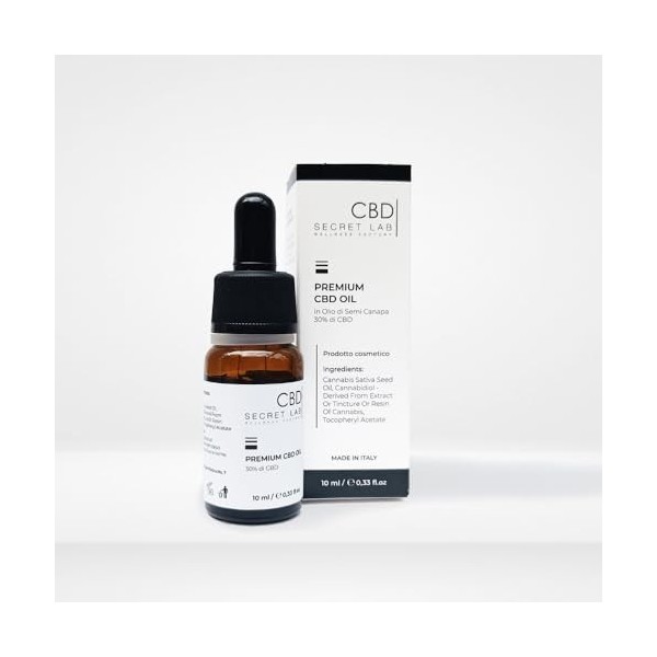 Huile CBD Chanvre 30% Sans THC, Huile de Graines de Chanvre, Chanvre Sativa, Omega 3, Sans Gluten Vitamine B, Protection Cell