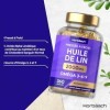 Huile de Lin Alimentaire 2000 mg | Linseed Oil | 360 gélules | Oméga 3 6 9 avec acide alpha-linolénique ALA à haute résista