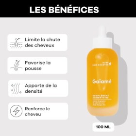 Gaïamé, Complément alimentaire anti chute et pousse 30 jours. Fabriqué en France. -50% de chute, Densité doublée. Restaure le