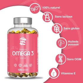 Omega 3 Capsules 2000 mg Oméga 3 à base dhuile de poisson 120 Softgels dOmega 800mg EPA 400mg DHA 3 haute concentration Ome