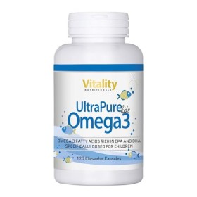 VitaminExpress Omega 3 Ultrapure 435 mg Huile de poisson oméga 3 0,34 g DHA + 0,09 g EPA + vitamine D + vitamine E, 120 gélul
