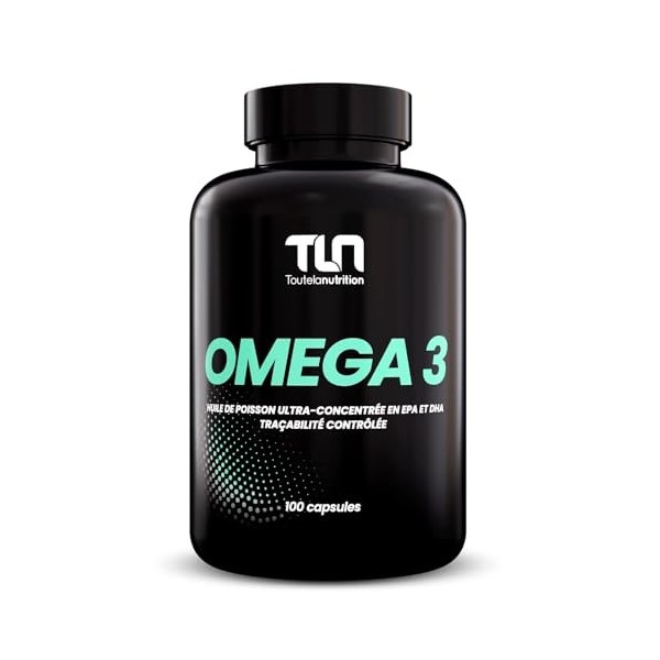 Oméga 3 | 2000mg Huile de Poissons Sauvages Ultra Pure | Haute Concentration EPA et DHA avec Totox Faible | Pêche Durable | 1