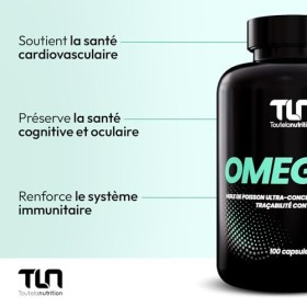 Oméga 3 | 2000mg Huile de Poissons Sauvages Ultra Pure | Haute Concentration EPA et DHA avec Totox Faible | Pêche Durable | 1