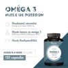 Omega 3 Huile de Poissons Sauvages 2 000mg - 4 mois - Haute concentration en EPA 1 000mg et DHA 500mg - Soutien des fonct