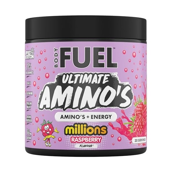 Applied Nutrition BodyFuel Aminos - Supplément dacides aminés, Poudre EAA dacides aminés essentiels, Énergie musculaire et