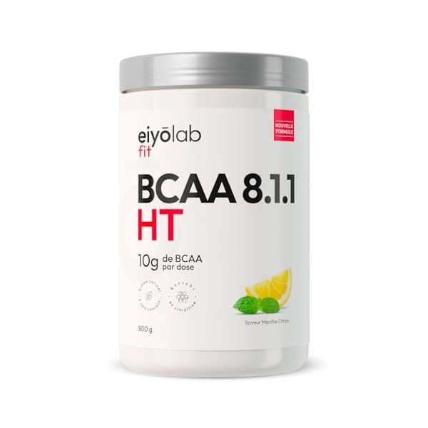 BCAA 8.1.1 | Acides Aminés en Poudre | 8g de Leucine + 1g de Citrulline par Dose | Construction et Récupération Musculaire |