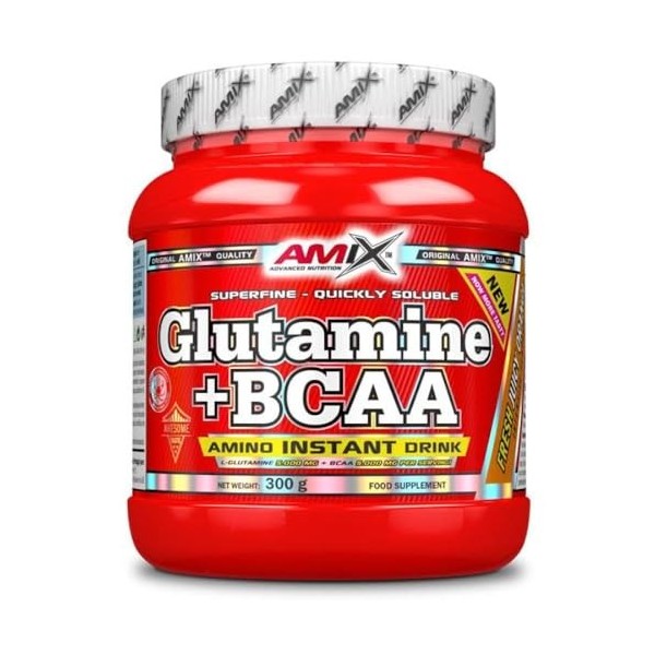 AMIX BCAA Glutamine - Réduit le catabolisme musculaire et facilite la récupération post-formation, idéale pour les athlètes -