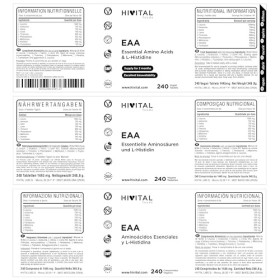 EAA Acides Aminés Essentiels. 240 comprimés végétaliens pour 2 mois. 9 Acides Aminés Essentiels pour le Pré- et Post-entraîne