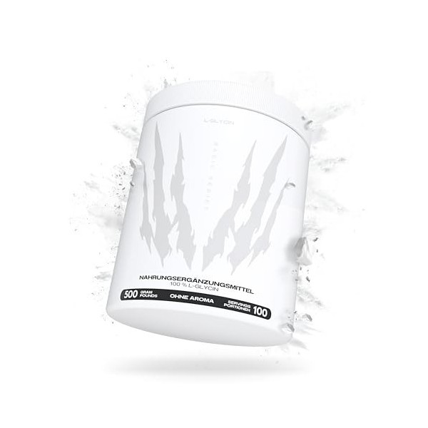 L-Glycine - 500 g Haute Dose - Produit en Allemagne - Poudre de Glycine pour Votre Peau - Aceus Nutrition®