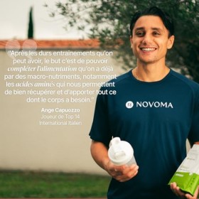 NOVOMA BCAA 4.1.1, Acides Aminés pour la Récupération Musculaire, 6g par Portion, Saveur Citron - Citron Vert, 30 Portions, S