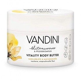 VANDINI Vitality Crème hydratante corps femme à la fleur de vanille et à lhuile de macadamia - creme corps hydratante peaux 