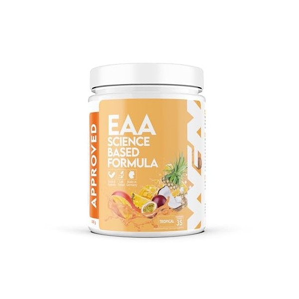 WFN Approved EAA - Acides aminés essentiels 500 g Lot de 1 , Fruits topiques 