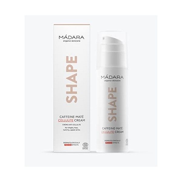 MÁDARA Organic Skincare | Shape Caffeine-Maté Cellulite Cream - 150 ml, Hydrating, Firming, Toning, Silky texture, Dermatolog