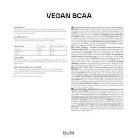 Bulk Poudre BCAA végétalienne, baies mélangées, 500 g, lemballage peut varier